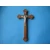 Krzyż drewniany wiszący brąz rustykalny z medalem Św.Benedykta 30 cm T1B